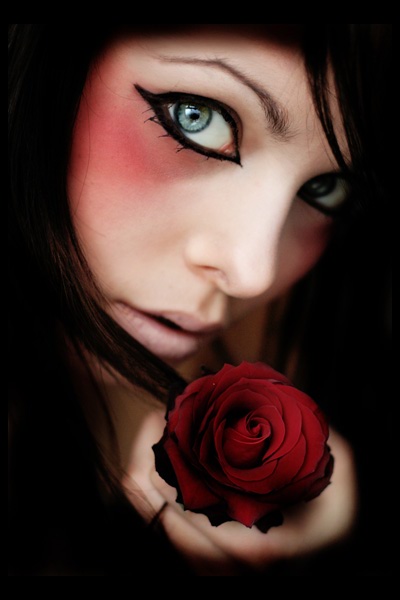 emo girl and rose :)
