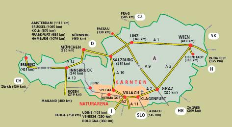 ausztria hegyei térkép Ausztria   Hegyek, tavak, városok   G Portál ausztria hegyei térkép