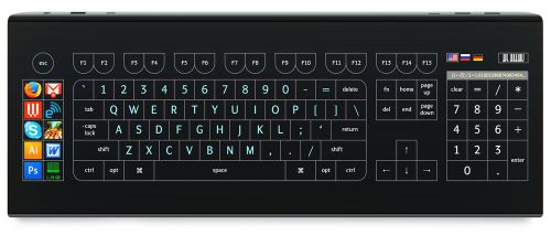 Optimus Tactus keyboard Typing mode